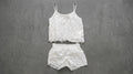White laced 2 piece (L)
